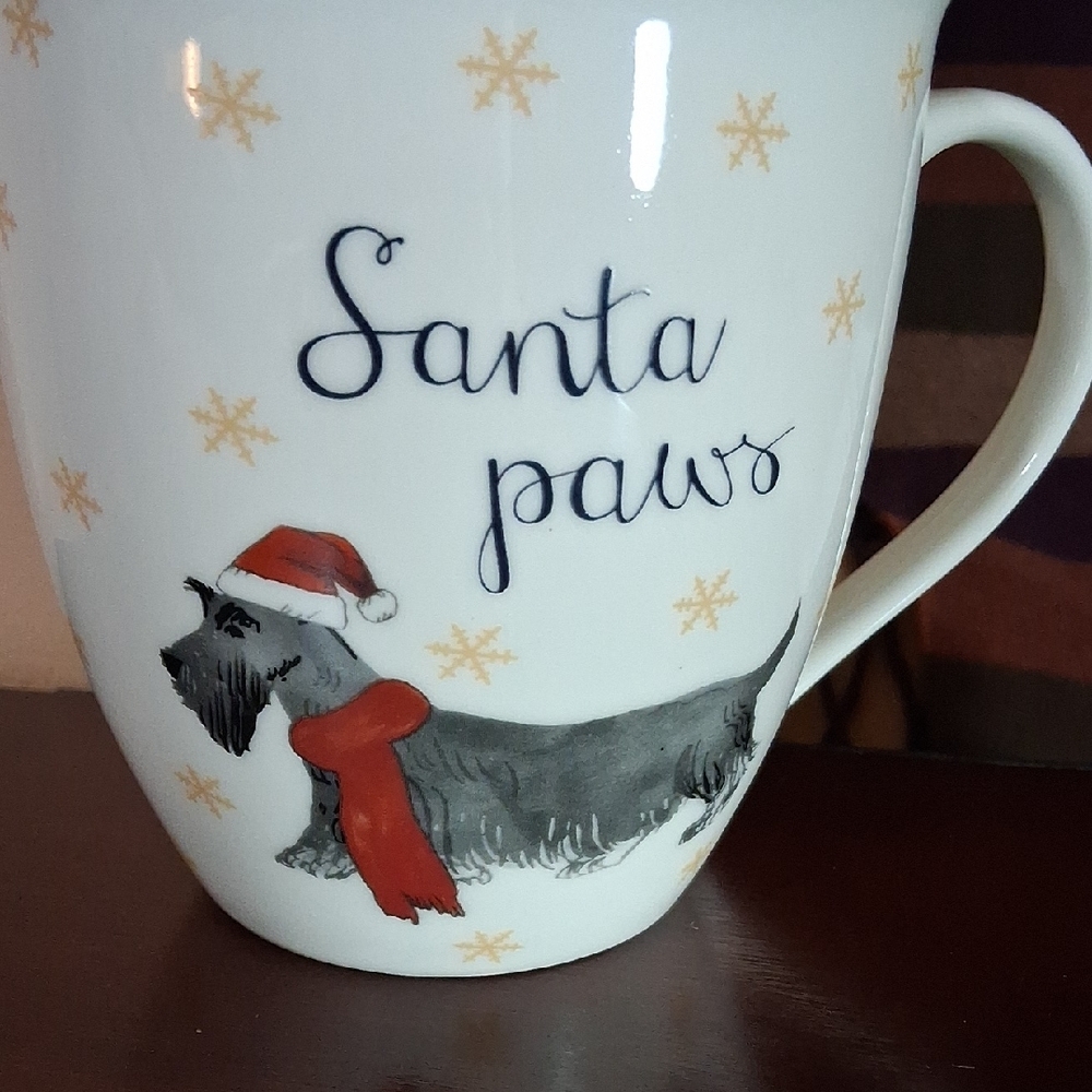 Santa Paws Scottish Terrier Holiday Mug By Milly Green. British Design. Ex Cond. - Picture 2 of 12